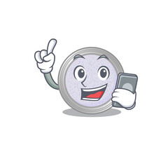 Sticker - Glitter eyeshadow caricature character speaking with friends on phone