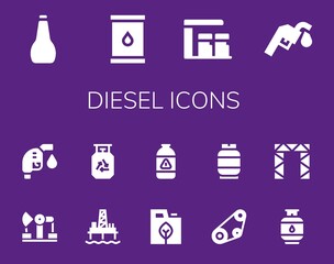 Canvas Print - diesel icon set