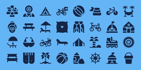 Poster - relaxation icon set