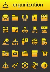 Canvas Print - organization icon set