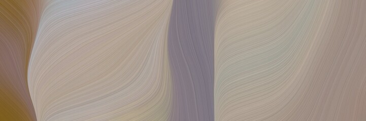 Poster - abstract modern horizontal banner with rosy brown, brown and pastel brown colors. fluid curved lines with dynamic flowing waves and curves for poster or canvas