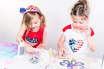 Wall Mural - July 4th kids art