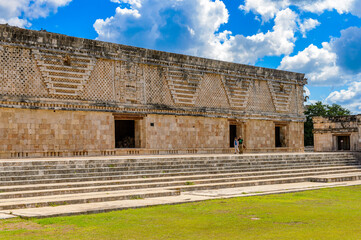 Canvas Print - Building of The Nunnery, Uxmal, an ancient Maya city of the classical period. One of the most important archaeological sites of Maya culture. UNESCO World Heritage site