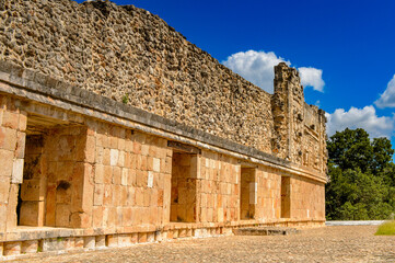 Wall Mural - Building of The Nunnery, Uxmal, an ancient Maya city of the classical period. One of the most important archaeological sites of Maya culture. UNESCO World Heritage site