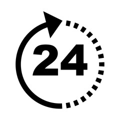 24 hours icon vector design template