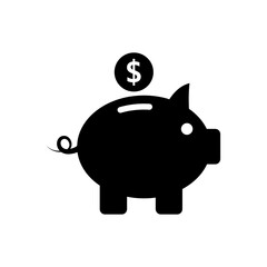 piggy bank icon vector design template