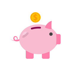 piggy bank icon vector design template