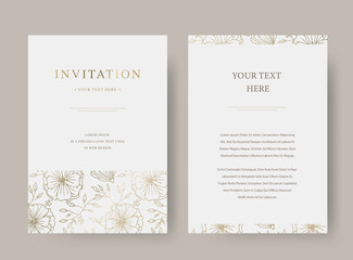 Wall Mural - vintage floral luxury vector invitation card template