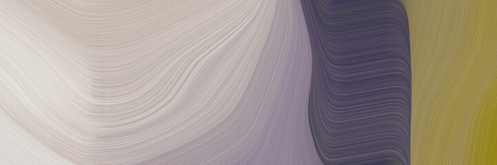 Leinwandbilder - abstract surreal designed horizontal banner with ash gray, silver and dark slate gray colors. fluid curved flowing waves and curves for poster or canvas