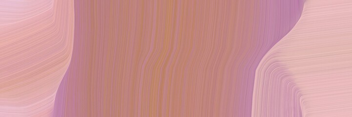 Aufkleber - abstract artistic banner design with rosy brown, baby pink and peru colors. fluid curved lines with dynamic flowing waves and curves for poster or canvas