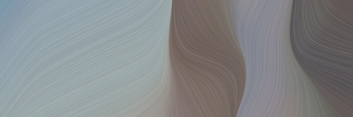 Aufkleber - abstract artistic banner with dark gray, dim gray and old lavender colors. fluid curved flowing waves and curves for poster or canvas