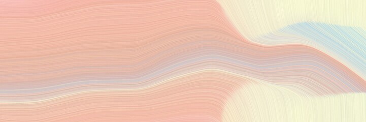 Poster - abstract moving header with baby pink, beige and antique white colors. fluid curved lines with dynamic flowing waves and curves for poster or canvas