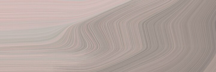 Aufkleber - abstract flowing horizontal header with dark gray, baby pink and gray gray colors. fluid curved flowing waves and curves for poster or canvas