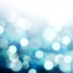 Wall Mural - Blue background with defocused lights