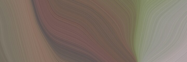 Aufkleber - abstract flowing designed horizontal header with pastel brown, gray gray and dark gray colors. fluid curved lines with dynamic flowing waves and curves for poster or canvas