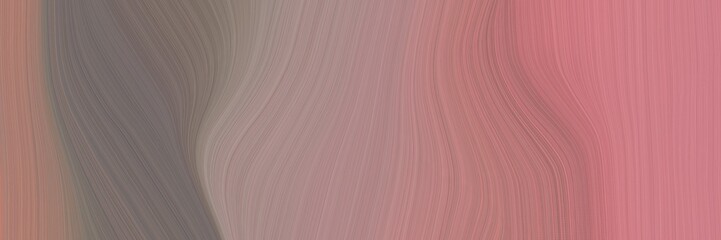 Leinwandbilder - abstract modern banner design with rosy brown, dim gray and pale violet red colors. fluid curved lines with dynamic flowing waves and curves for poster or canvas