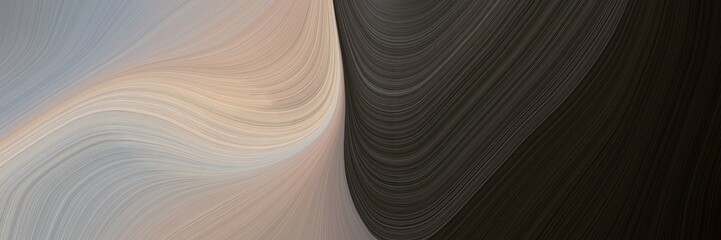 Aufkleber - abstract moving designed horizontal header with very dark green, dark gray and old lavender colors. fluid curved lines with dynamic flowing waves and curves for poster or canvas