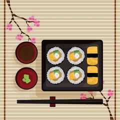 Canvas Print - japanese sushi