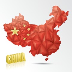 Sticker - china map