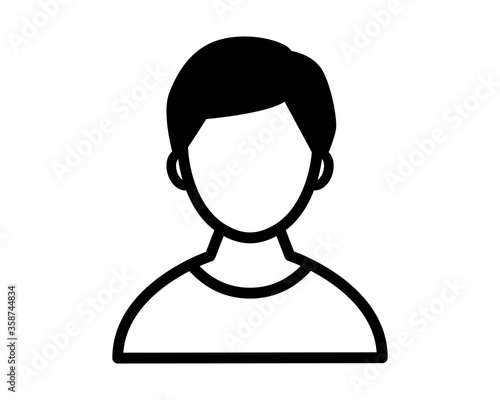 シンプルな男性のアイコン シルエット 上半身 Stock Illustration Adobe Stock シンプルな男性のアイコン シルエット 上半身 Stock Illustration Adobe Stock