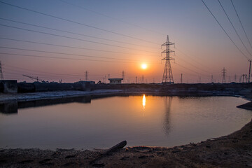 Power poles in Gujarat