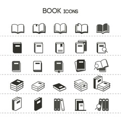 Poster - collection of book icons