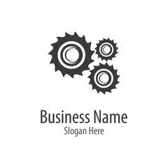 Sticker - Gear logo template  vector icon