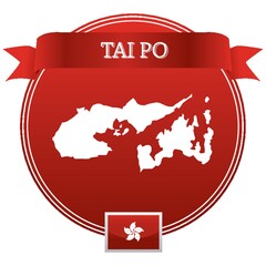 Sticker - tai po map