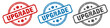 upgrade stamp. upgrade round isolated sign. upgrade label set