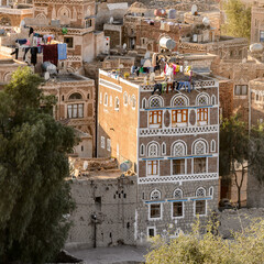 Wall Mural - Architecture of the Old Town of Sana'a, Yemen. UNESCO World heritage