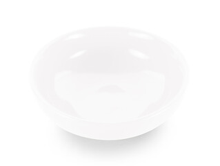 empty white bowl on white background