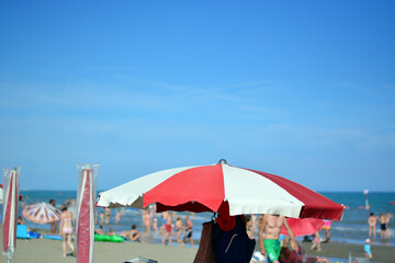 Wall Mural - beach umbrella on the beach