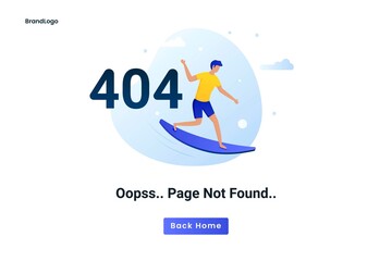 Wall Mural - flat concept 404 error page not found. illustration for websites, landing pages, mobile applications