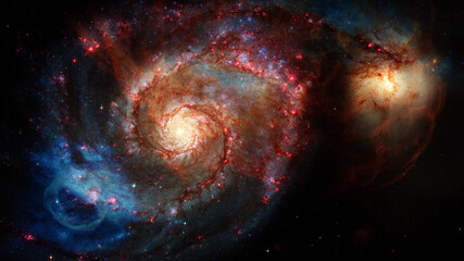 Wall Mural - spiral galaxy in outer space. elements of this image furnished by nasa