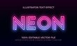 Colorful Neon Editable Vector Text Style Effect