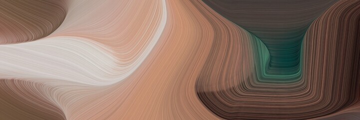 Aufkleber - creative decorative waves graphic with rosy brown, very dark blue and pastel gray colors. can be used as poster, card or background graphic