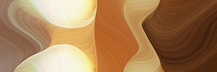 Aufkleber - liquid decorative waves banner design with sienna, wheat and very dark pink colors. can be used as poster, card or background graphic