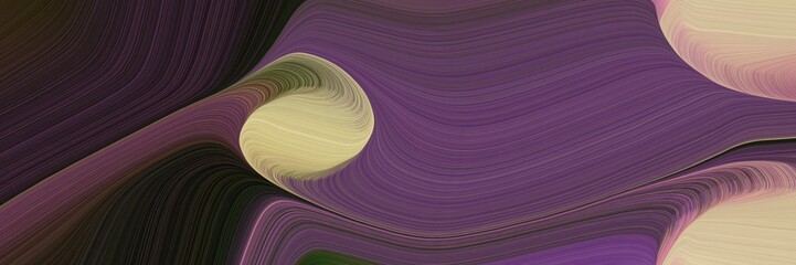 Aufkleber - abstract colorful curves header design with old mauve, tan and very dark green colors. can be used as poster, card or background graphic