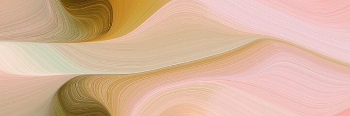Aufkleber - dynamic colorful waves design with baby pink, brown and dark khaki colors. can be used as header or banner