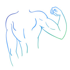 Canvas Print - Design of muscle arm draw