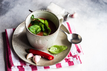 Canvas Print - Traditional spanish soup gazpacho