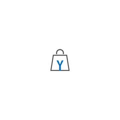 Sticker - Letter Y  on shopping bag