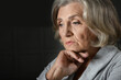 © aletia2011 - Close up portrait of sad senior woman
