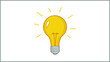 © Iren - Vector Flat Light Bulb icon. Idea Illustration. Lighting Drawing.