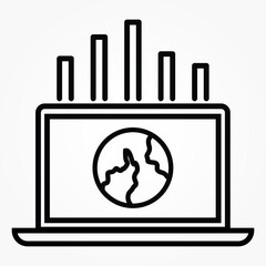 Wall Mural - computer icon vector