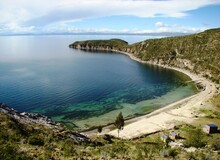 Bay On Isla Del Sol Where According To The Inca Founding Legend Appeared Manco Capac And Mama Ocllo, Founders Of The Inca Dinasty (Lake Titicaca, Challapampam Bolivia)	
