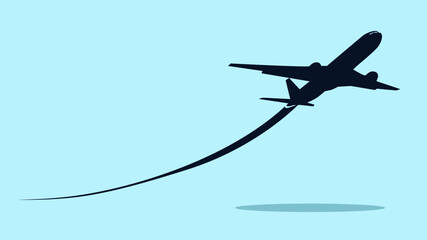 airplane symbol.flying up airplane icon.takeoff plane symbol.vector illustration
