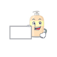 Canvas Print - Cartoon character design of toner holding a board