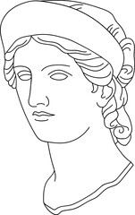 Wall Mural - aesthetic greek bust sculpture head of a woman