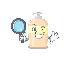 Sticker - cartoon picture of toner Detective using tools